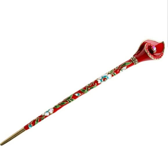 Hair Stick / pin ( Green, Red, Blue) - Picture 2 of 11